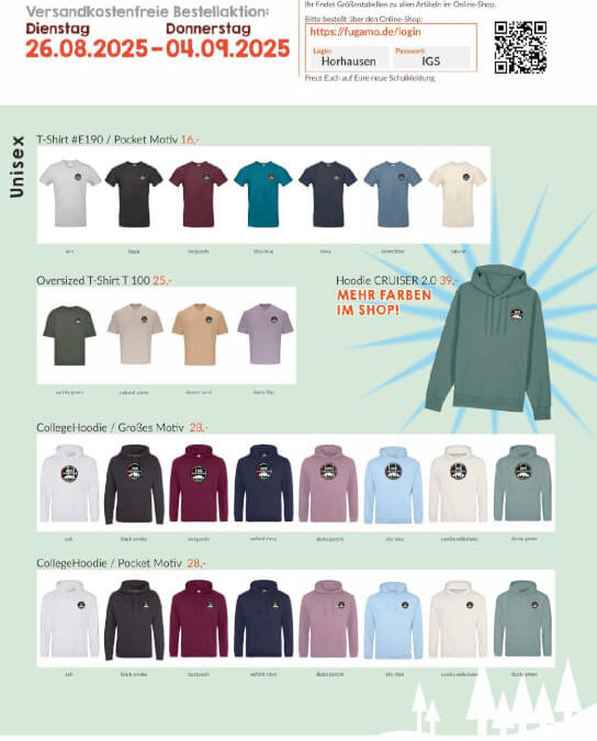 Bestellaktion Schulshirts 2025